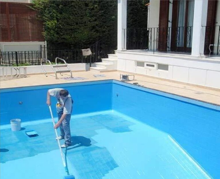 Swimming pool waterproofing by Pioneer Chemicals in Pakistan Cementitious waterproofing applied on pool floor Polyurethane waterproofing for swimming pool walls Crack injection treatment in swimming pool Pool waterproofing for residential buildings in Pakistan Commercial hotel swimming pool waterproofing Eco-friendly waterproofing solution for pools Waterproofing of indoor swimming pool by Pioneer Chemicals Tile sealing for swimming pool leak prevention Long-lasting swimming pool waterproofing in Pakistan