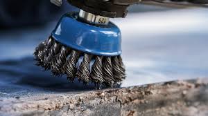 Surface Cleaning with cup wire brush